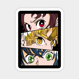 Demon Slayer Trio Eyes - Tanjiro, Zenitsu and Inosuke Magnet