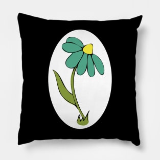 Daisy Whimsical Cartoon Illustration Happy Colours Pillow