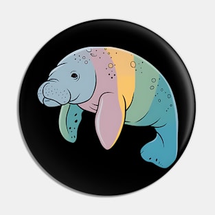 Manatee Art Pin