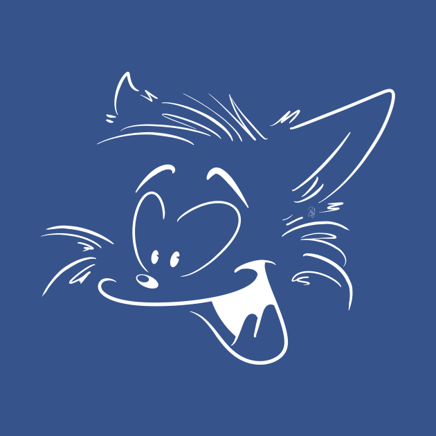 Happy Cat (white line) by NokyArt