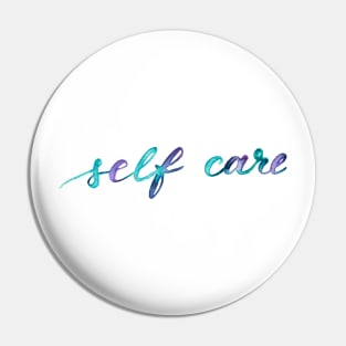 Self care - aqua and purple Pin