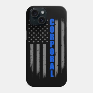 Police Corporal Thin Blue Line Flag Phone Case