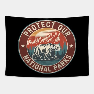 Resist protect national parks Save Nature Parks Public Bear Tapestry