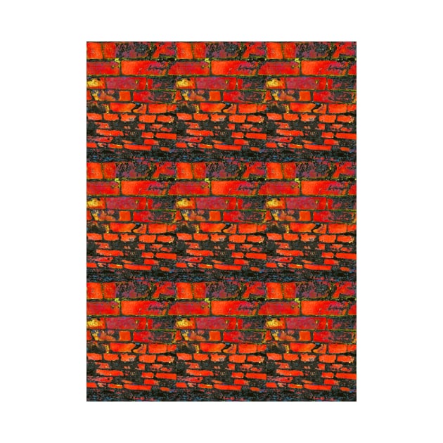 cartoon red brick wall by Alchemia