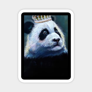 Panda with Crown Oil Painting Magnet