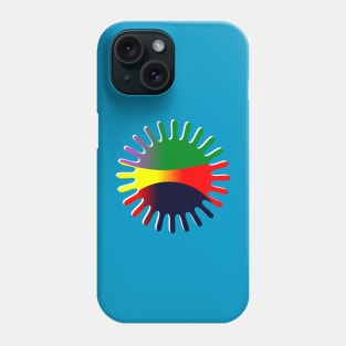 Rainbow sun flower multicolour tie-dye Phone Case