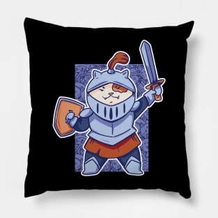 D&D Fighter or Paladin Class Kawaii Cat Pillow