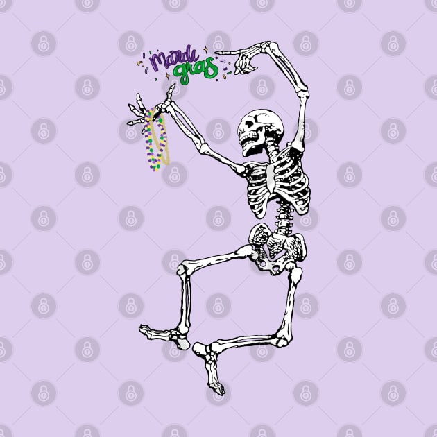 Mardi Gras Skeleton by Creativv Arts