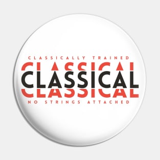 Classically Trained Classical Dark Orange Pin