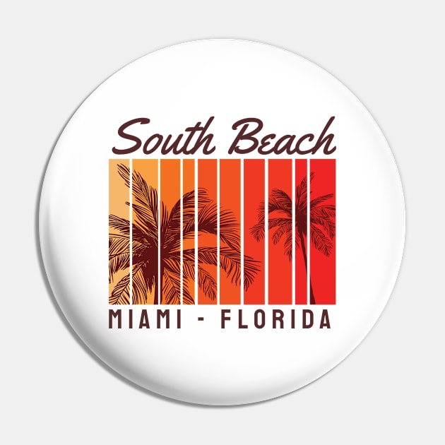 South Beach Miami Florida Tropical Paradise Pin by jonathanptk