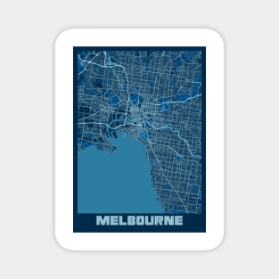 Melbourne - Australia Peace City Map Magnet