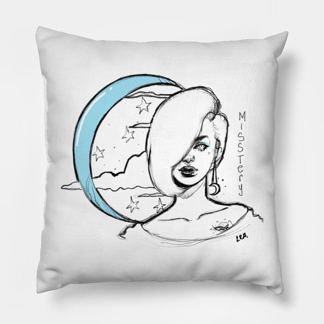 The Night, Moon and Stars Pillow by R.Gray Illustrations 