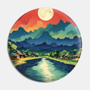 Mae Sot Thailand Vintage Retro Travel Tourism Pin