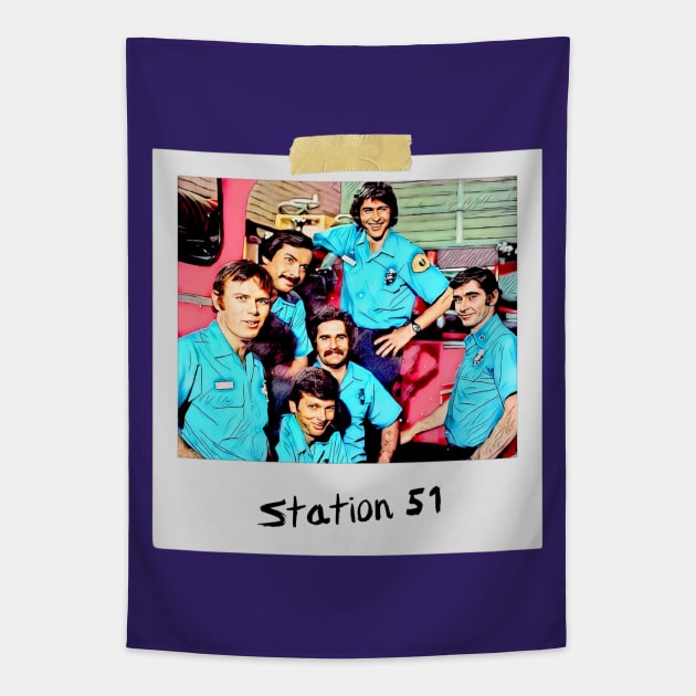 Firehouse Station 51 Emergency TV Show Tapestry by Neicey