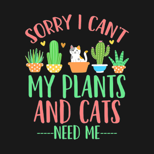 Plants Cat Gardener T-Shirt