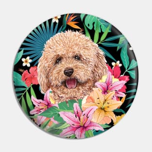 Tropical Red Toy Poodle 2 Pin