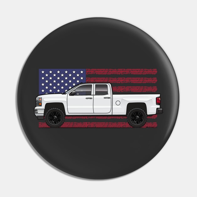 White truck USA flag Pin by JRCustoms44