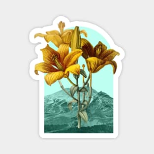 Floral Landscape Yellow Lilies Magnet