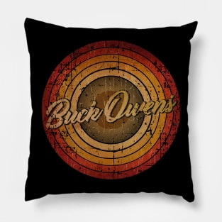 arjunthemaniac, Buck Owens circle vintage retro faded Buck Owens Pillow