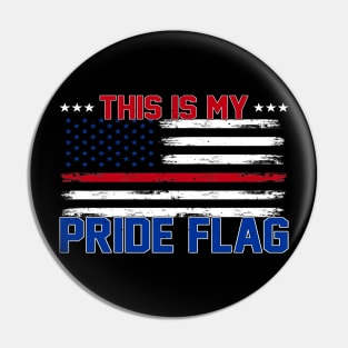 4th of July Patriotic This Is My Pride Flag USA American Pin