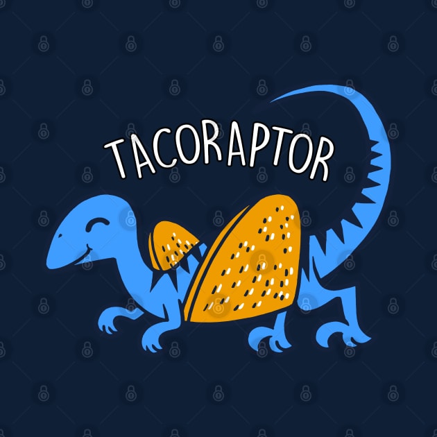 Cute Taco Funny Dinosaur Velociraptor Taco Tuesday Cartoon by BoggsNicolas