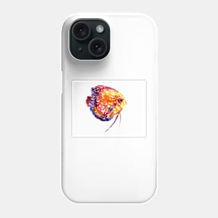 discus, rainbow colors, yellow red, blue Phone Case