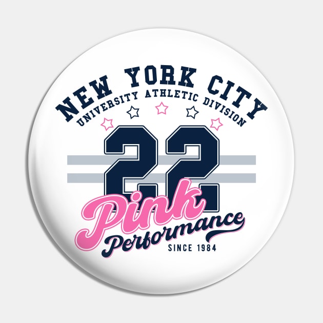 Pink Performance Pin by xyz_studio