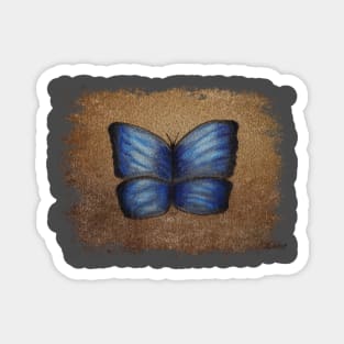 Blue butterfly Magnet