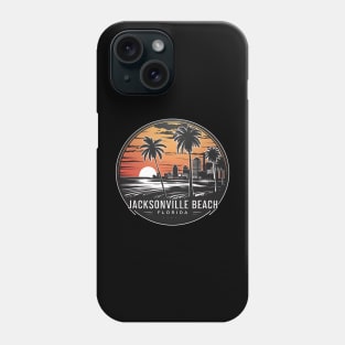 "Jacksonville Beach Sunset - Vaporwave Aesthetic Tee" Phone Case