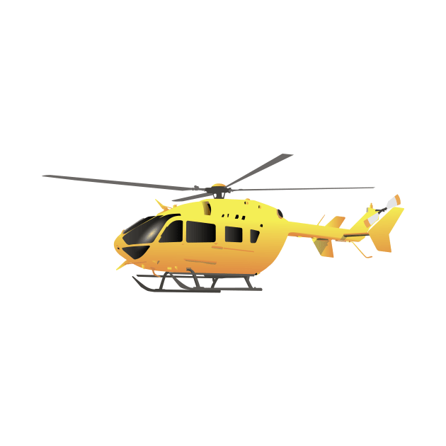 Yellow Modern Helicopter by NorseTech