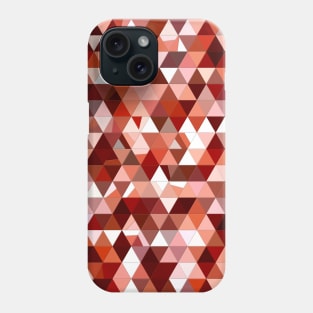 Brown and White Abstract Imperfect Triangles Mosaic Phone Case