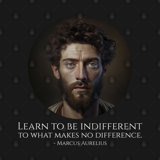 Learn to be indifferent to what makes no difference. - Marcus Aurelius by Styr Designs