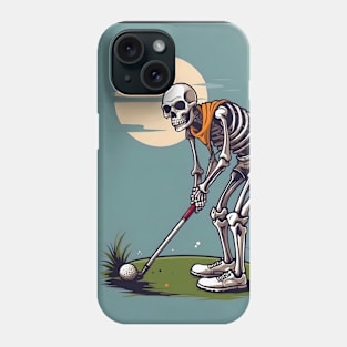 Skelton Playing Golf Phone Case