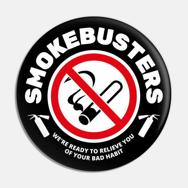 Smokebusters No Smoking Logo Pin by Movie Vigilante