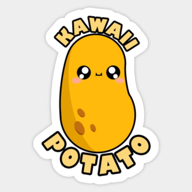 Cute Cartoon Potato, Kawaii Potato, Kawai - Cute Potato - Sticker