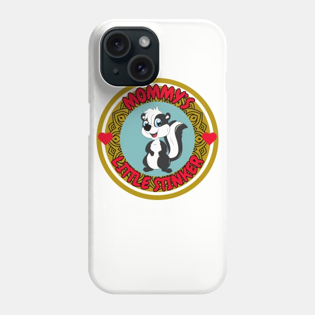 Cute baby animal skunk Mommy's Little Stinker love Phone Case by Shean Fritts 