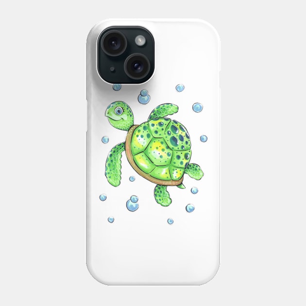 Adorable Sea Turtle Phone Case by obillwon