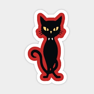 Spooky Vampire Cat Magnet