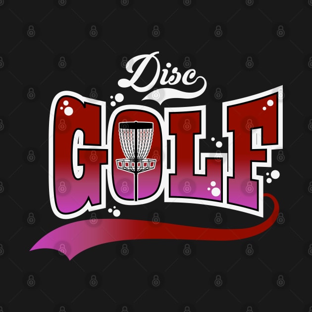 Disc Golf Red by CTShirts