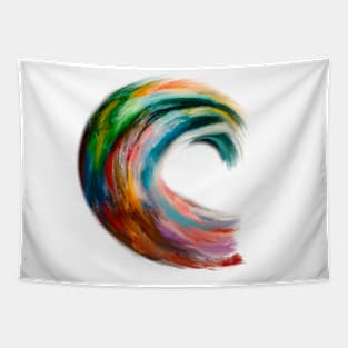 Rainbow Wave Tapestry