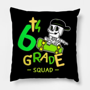 6th grade skeleton Pillow