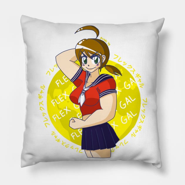 Flex Gal Pillow by HyakuSushi