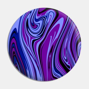 Abstract Purple, Dark Blue, and Black Paint Pour Swirls Design, made by EndlessEmporium Pin