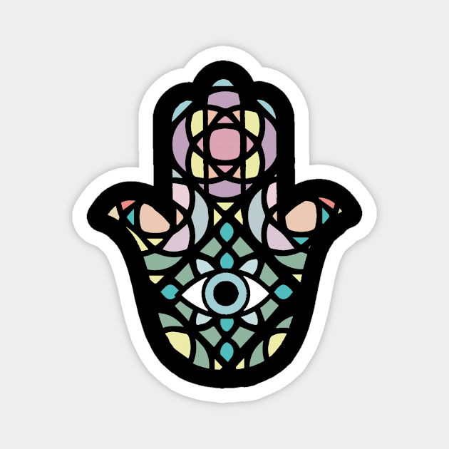 Hamsa Hand Evil Eye Magnet by livania