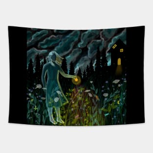 Witch Window Spring Meadow Tapestry