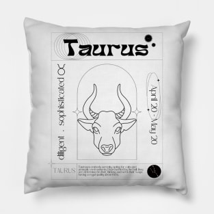 Taurus Zodiac Sign Personality Card Pillow