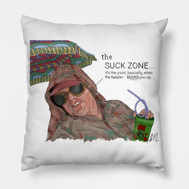 Twister: Dusty Knows the Suck Zone Pillow by 51Deesigns