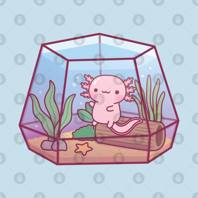 Cute Axolotl In Aquarium by rustydoodle