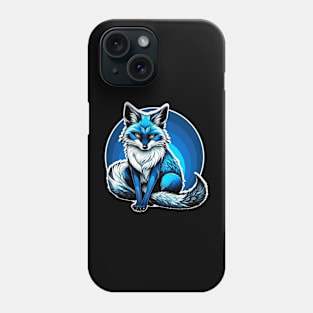 Black and Blue Kitsune Phone Case