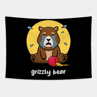 Grizzly Bear (on dark colors) Tapestry